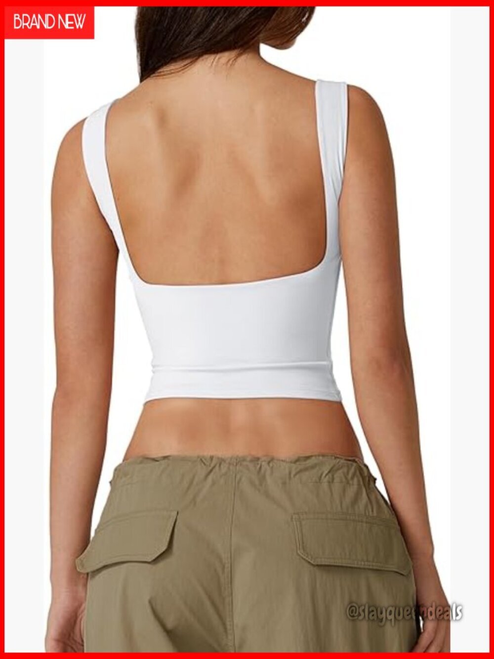 Sleeveless Crop Tank Top Open Back High Neck Slim Fit Y2K Style